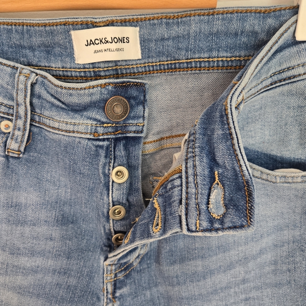JACK & JONES Denim Blue Slim / Glenn Jeans - Picture 3 of 10